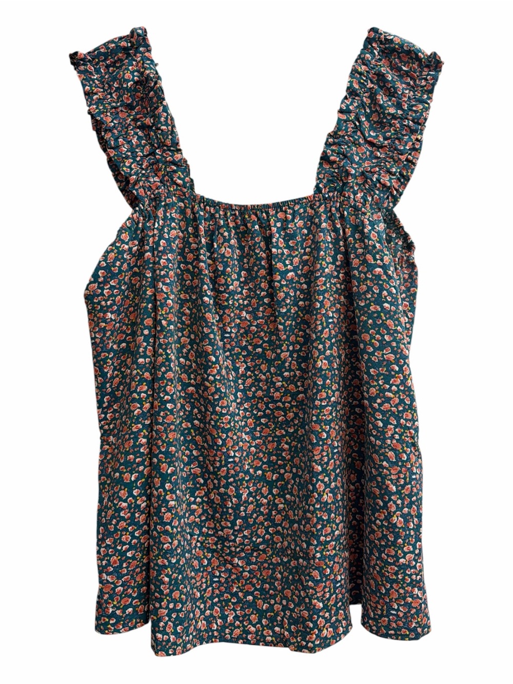 Fashion Ruffled Strap Floral Camisole